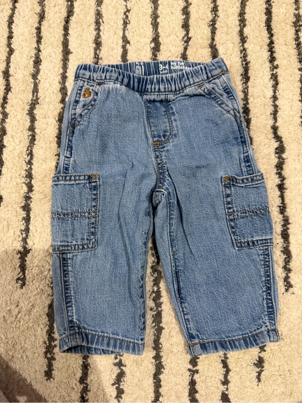 GAP Baby Pull-On Barrel Cargo Jeans 3-6 Months